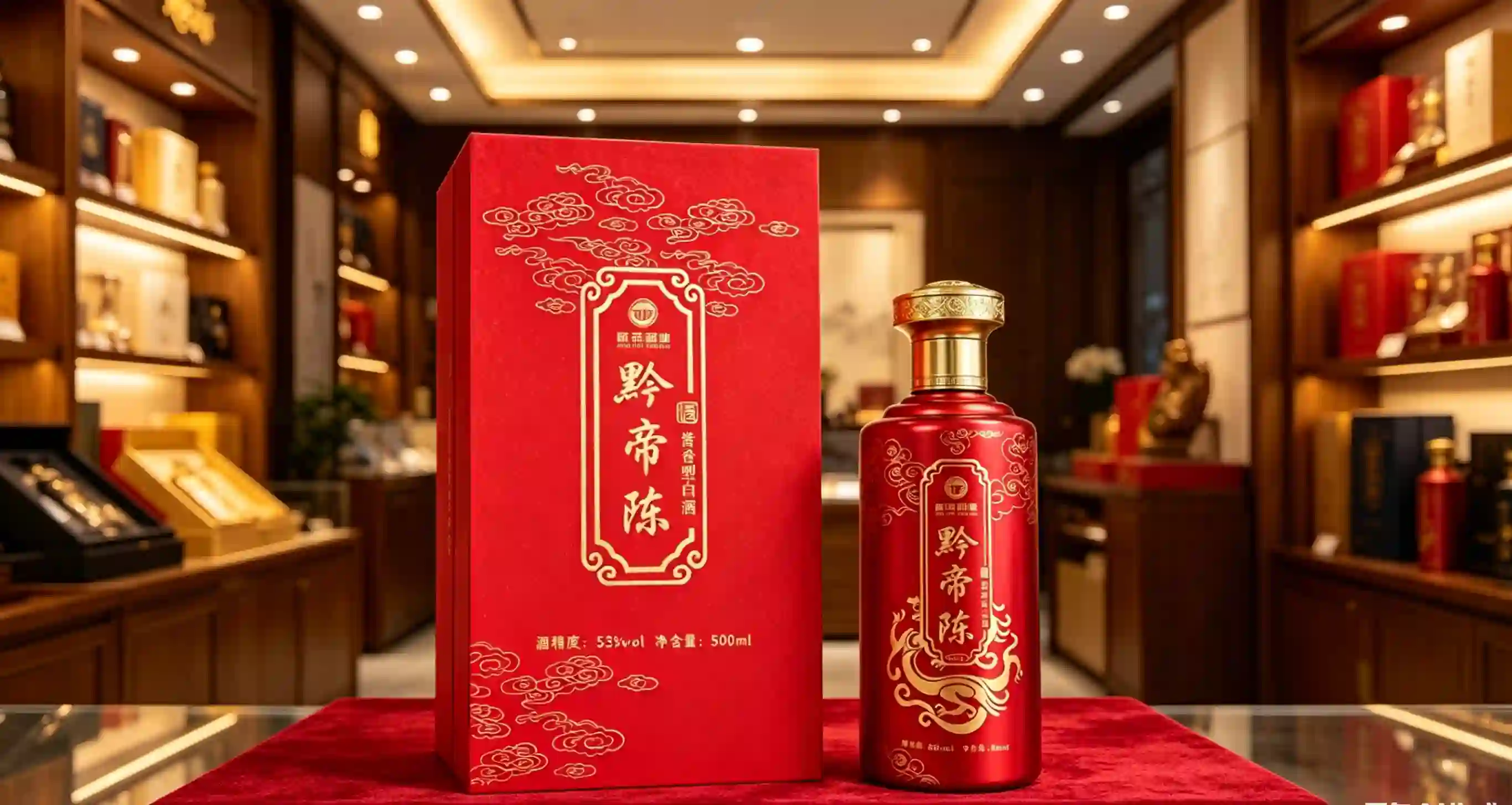 黔帝经典酱香型白酒品鉴场景