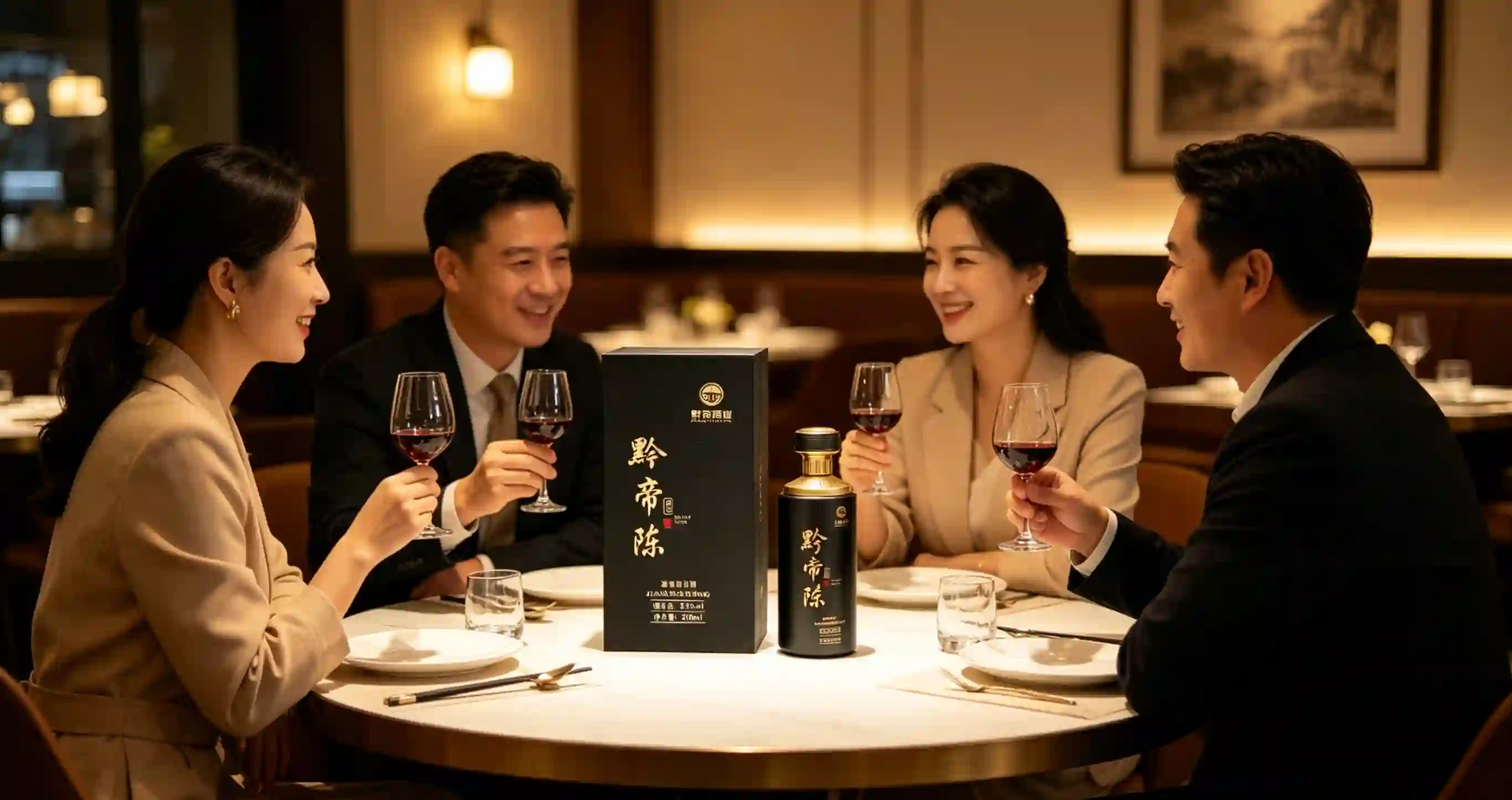 黔帝樽品酱香型白酒品鉴场景