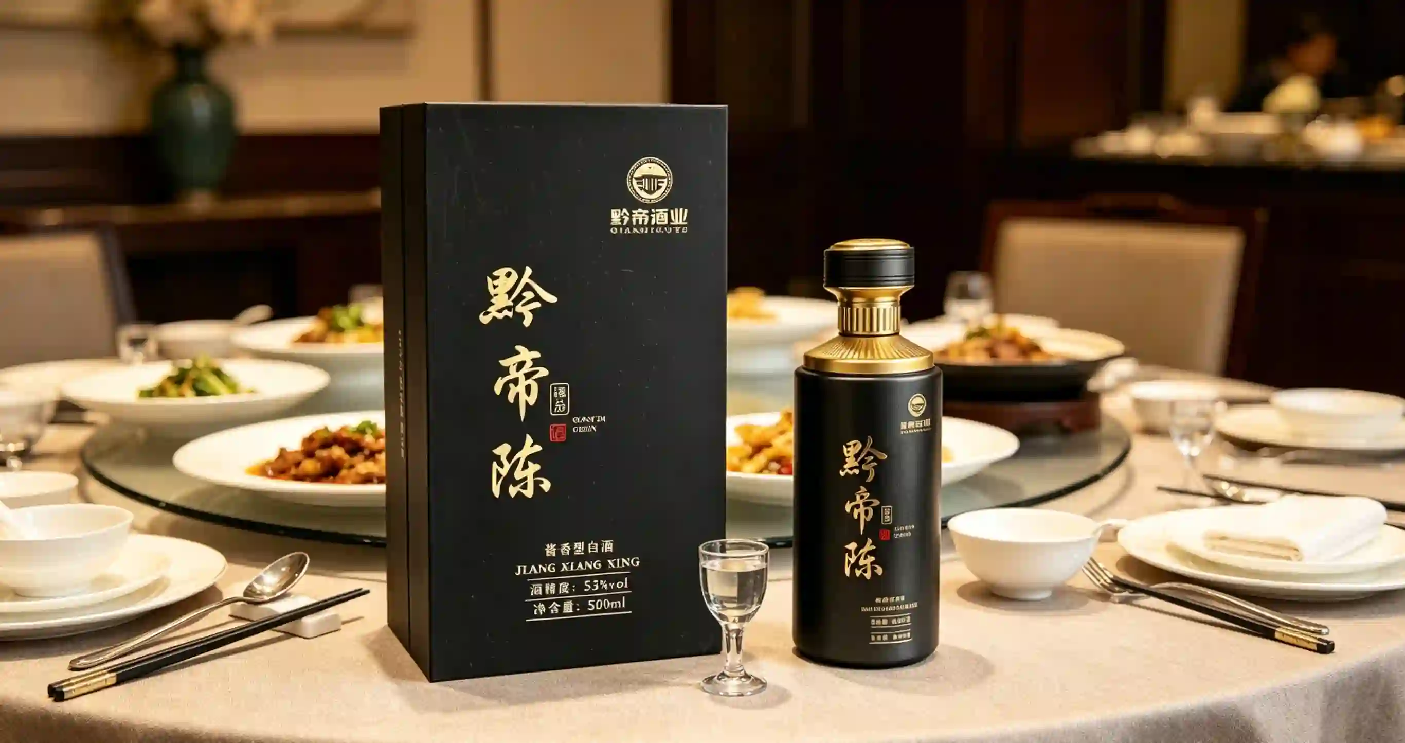 黔帝樽品酱香型白酒品鉴场景