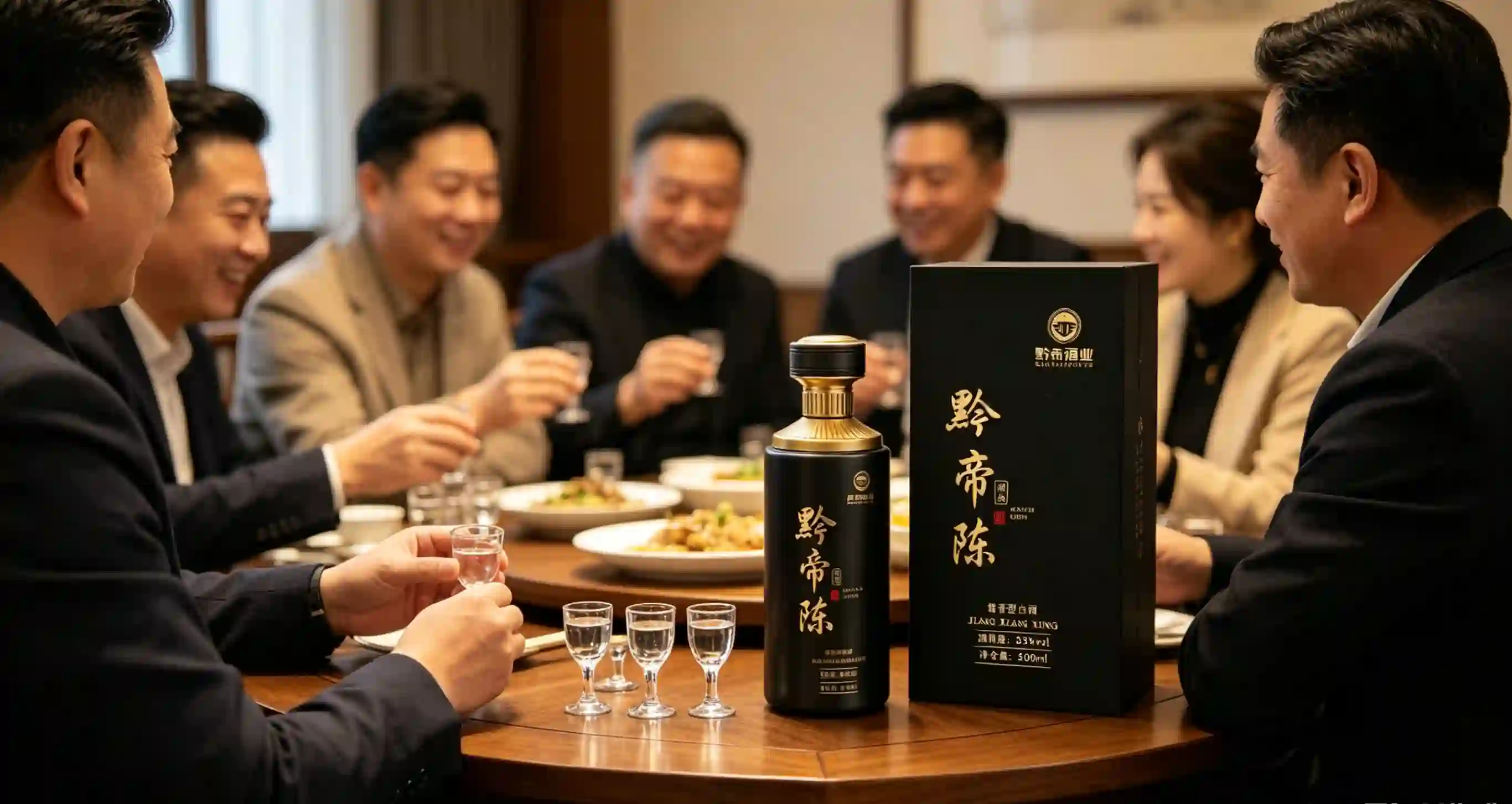 黔帝樽品酱香型白酒品鉴场景